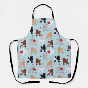 Tablier Poodle Valentine Pattern Apron