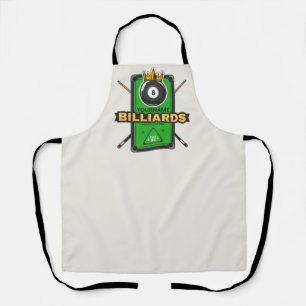 Tablier Pool Hall personnalisé NOM 8 Ball Crown Billiards