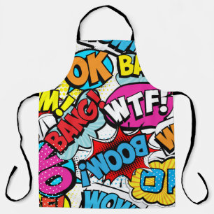 Tablier Pop Art Comic : Retro Motif sans couture