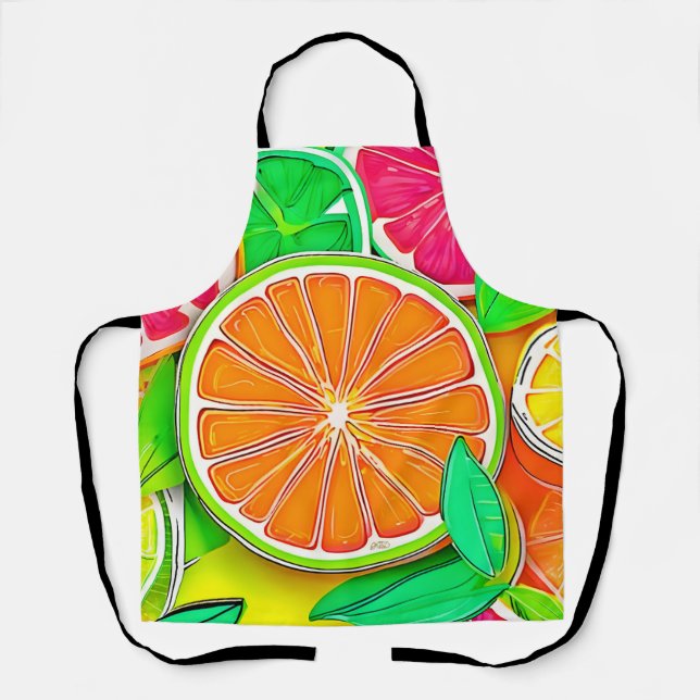 Tablier Pop d'agrumes coloré (Recto)