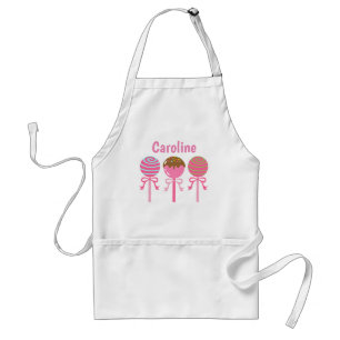 Tablier Pop de gâteau rose Yummy personnalisé