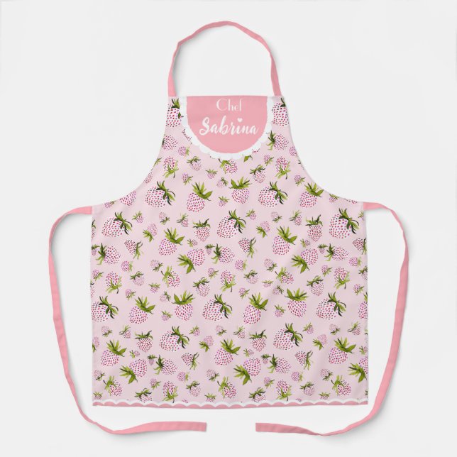 Tablier Porte-fraises sur mesure - Berry Sweet Cuisine cad (Recto)