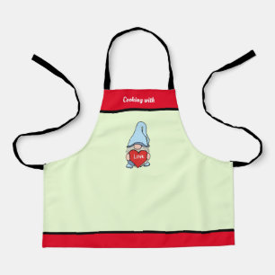 Tablier Porte-impression Gnome avec coeur