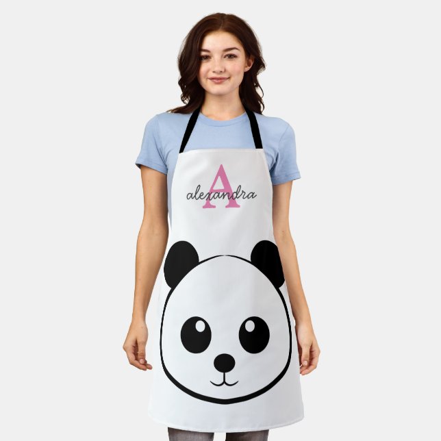 Tablier Porte-panda coutume Monogramme (Porté)