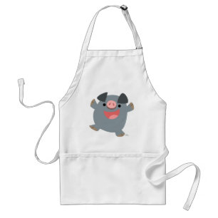 Tablier Porton de porc rebondi en caricature mignonne