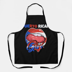 Tablier Portoricaine Fille Portoricaine Drapeau Lips Pu