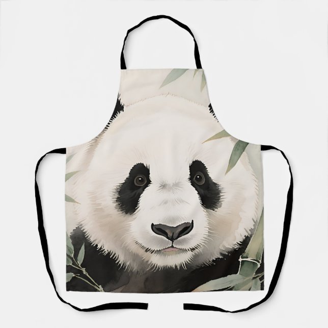 Tablier Portrait de bambou de panda géant (Recto)