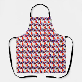 Tablier Portrait de chat - Art Graphique Gras Orange et Vi