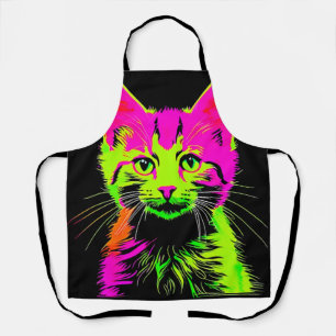 Tablier Portrait de chat de Neon