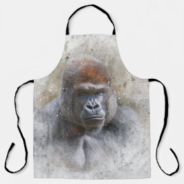 Tablier Portrait de Gorilla Watercolor Photographie de la 