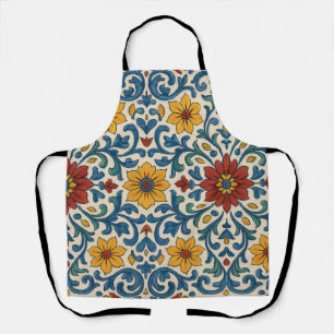 Tablier Portugais espagnol Floral Motif méditerranéen