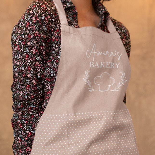 Tablier Pot Polka Dusty Pink Apron Boulangerie ou chef mai (Créateur téléchargé)