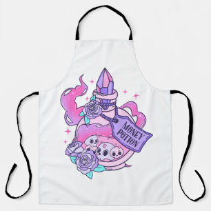 Tablier Potion d'argent mignon rose potion d'Halloween bou