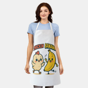 TABLIER POULE MIGNONNE BANANE