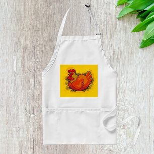 Tablier Poule sur un nid Ferme lumineuse Poulet de basse-c