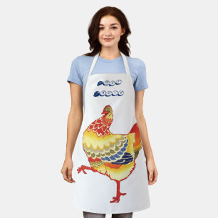 Tablier Poulet coloré de la ferme de style vintage