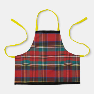 Tablier pour enfants à carreaux tartan rouge à ray