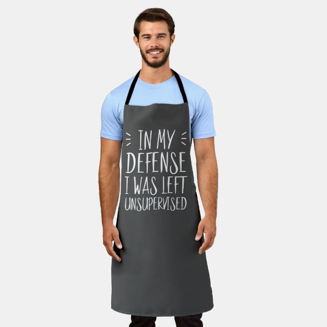 Tablier Pour ma défense, j'ai été laissée sans surveillanc (Porté)