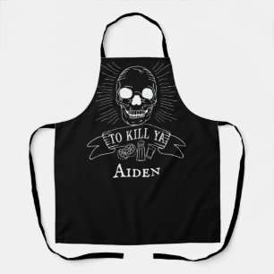 Tablier Pour Tuer Ya Grunge Crâne amusant Tequila Drinker 