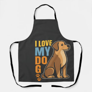 Tablier Pourquoi j'aime mon chien � Célébration de design