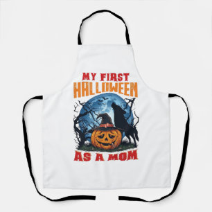 Tablier Premier Halloween en tant que maman citrouille lou