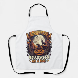 Tablier Premier Halloween en tant que papa citrouille loup