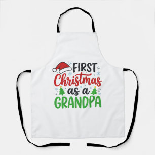 Tablier Premier Noël Papy Chapeau de Père Noël