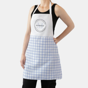 Tablier Préserver les recettes familiales Bleu En vichy Mo
