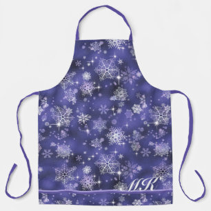 Tablier Prettiest Snowflakes Motif Violet ID846