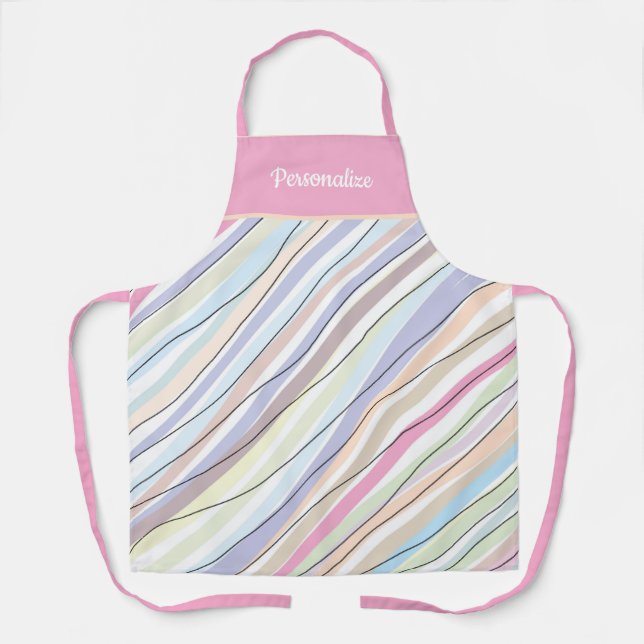 Tablier Pretty Jote Pastel rose Résumé Motif de design (Recto)