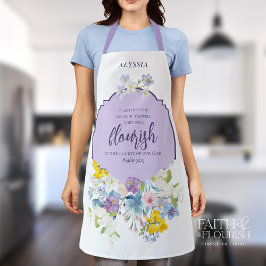 Tablier Printemps Floral Bible Verse Élégant Personnalisé