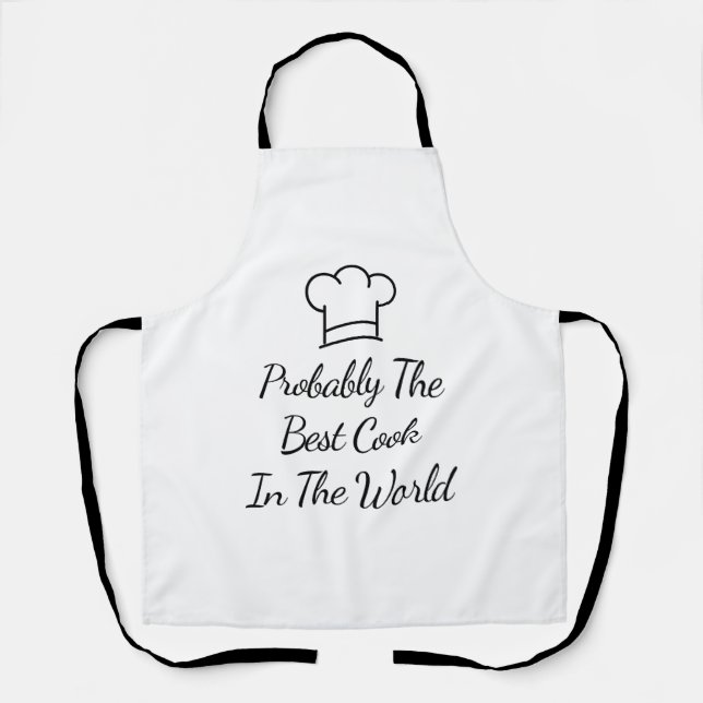 Tablier Probablement Le Meilleur Cuisinier Du Monde Apron (Recto)