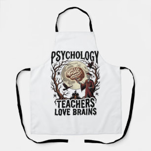 Tablier Professeur de psychologie Halloween Brain Lover Go