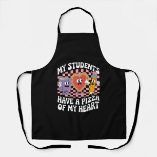Tablier Professeur Mes élèves ont une pizza de mon cœur 
