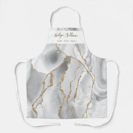 tablier professionnel de beauté agate blanc