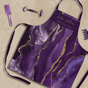 tablier professionnel de beauté agile violet