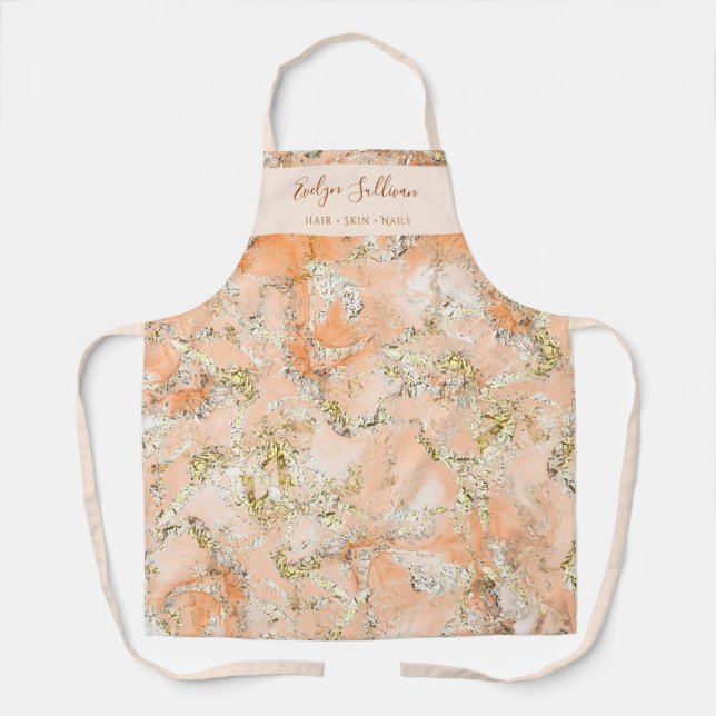 Tablier professionnel de beauté marbrer (Recto)