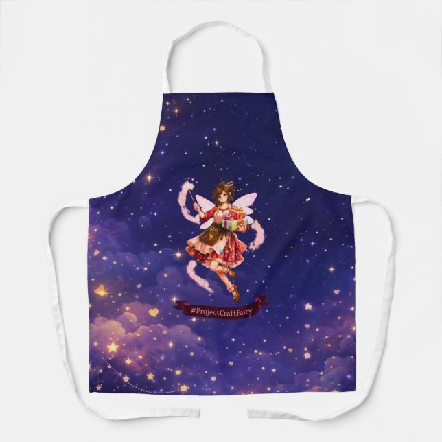 Tablier #ProjectCraftFairy NightMode All-Over Print Apron (Recto)