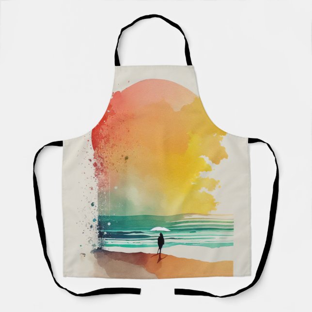 Tablier Promenade dans les Waves Abstrait Beach Art (Recto)