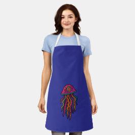 Tablier Psychedelic Jellyfish Apron | Bold Ocean Vibes
