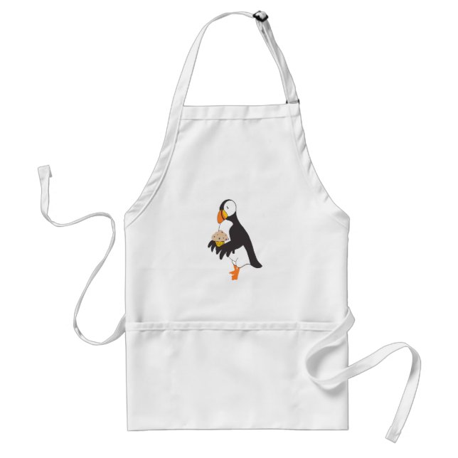 Tablier Puffin avec muffin (Devant)