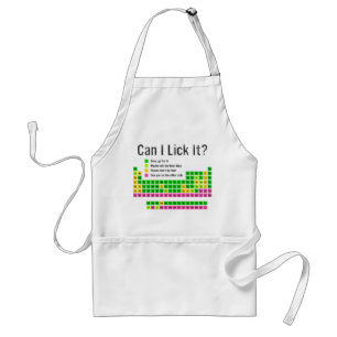 Tablier Puis-je le Lick Table périodique Enseignant Enfant