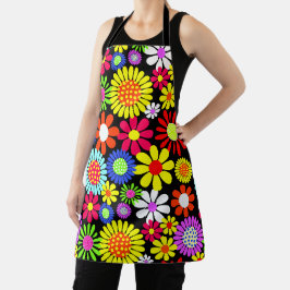 Tablier Puissance de fleur hippie de printemps rétro