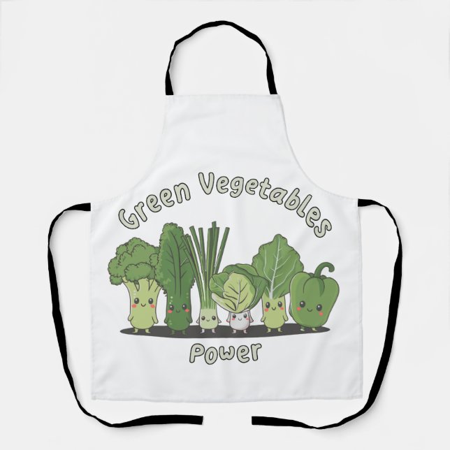 Tablier Puissance des légumes verts (Recto)