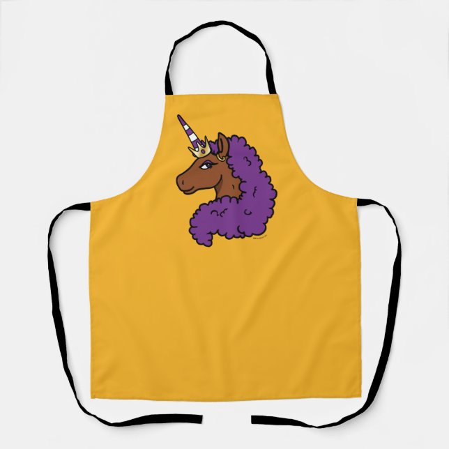 Tablier Purple Afro Unicorn (Recto)
