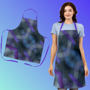 Tablier Purple Blue Grey Abstrait Boho Chic
