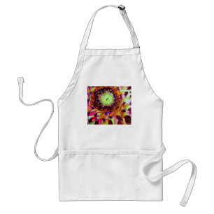 Tablier Purple Dahlia abstract original flower art