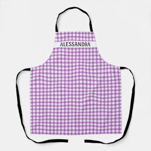 Tablier Purple En vichy Maison de campagne personnalisée