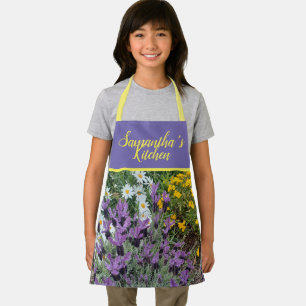 Tablier Purple Lavender Fleurs Fleurs Fleurs Florales Mums