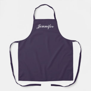 Tablier Purple Script Nom personnalisé Cuisine